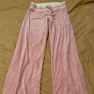 Juicy Couture pink velour pants. Size med